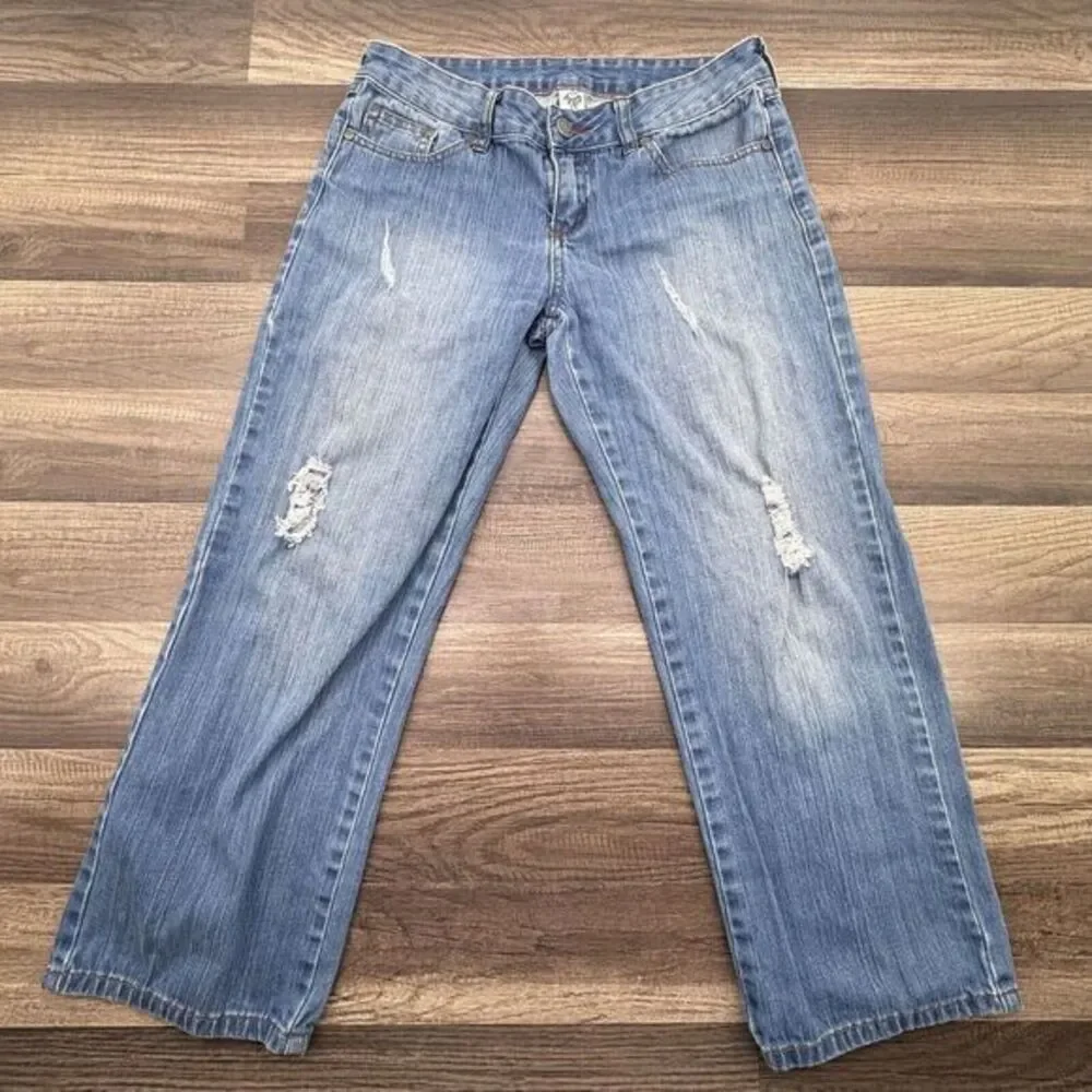 Prana Womens Jeans Size 4/23 Blue Skinny Low‎ Rise Crop Denim Short Inseam